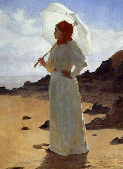 Rene Schutzenberger La Femme en blanc France oil painting art